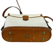 Load image into Gallery viewer, VTG 90s Dooney &amp; Bourke All Weather Leather White &amp; Tan Crossbody Bag USA
