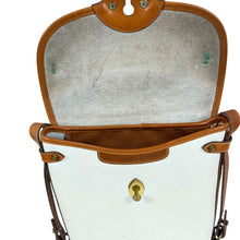 Load image into Gallery viewer, VTG 90s Dooney &amp; Bourke All Weather Leather White &amp; Tan Crossbody Bag USA
