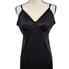 Load image into Gallery viewer, Vintage Black Nylon Slip Dress Size 40
