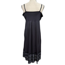 Load image into Gallery viewer, Vintage Black Nylon Slip Dress Size 40
