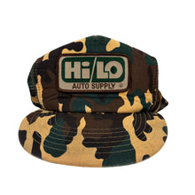 Load image into Gallery viewer, VTG 70s Hi/Lo Auto Supply Camo Snapback Trucker Hat
