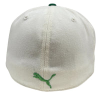 Load image into Gallery viewer, Puma 210 Flexfit Fitted Hat Green White Big Cat Logo 6 7/8–7 1/4 Wool Blend Retro Styl
