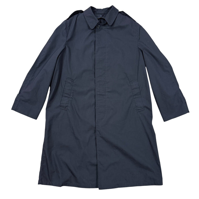 2000s Black All Weather Trench Overcoat 42L