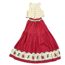 Load image into Gallery viewer, VTG Christmas Prairie Skirt &amp; Vest Set Size Small
