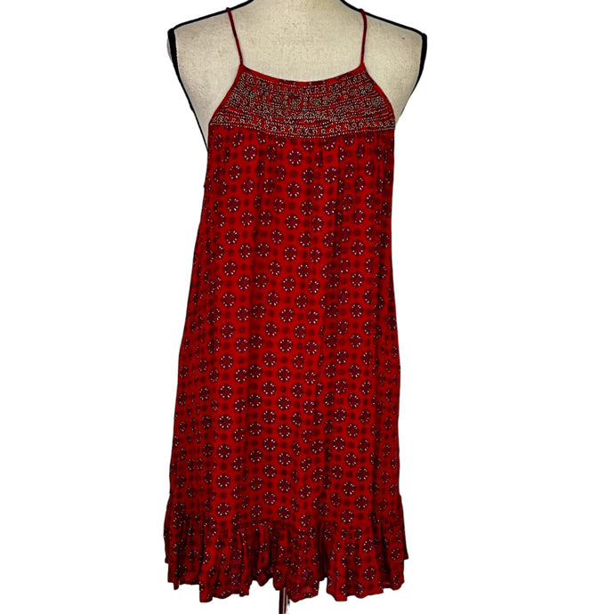 Altard State Red Spaghetti Sun Dress Size Large 