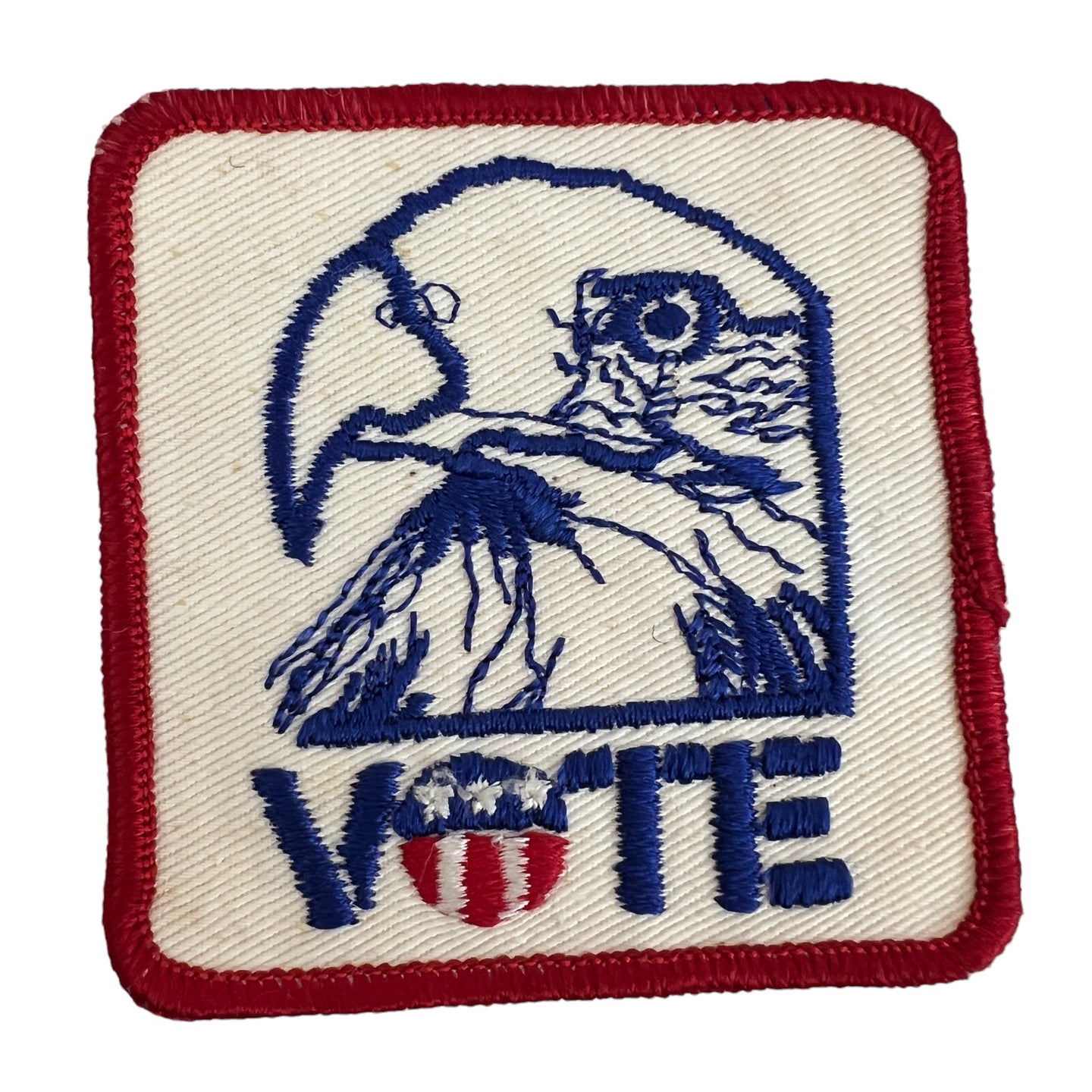 Vintage VOTE American USA US Flag Souvenir Sew On Embroidered Patch Badge