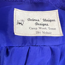 Load image into Gallery viewer, Dolores Unique Design Vintage 80s Purple Mohair Wool Coat
