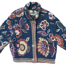 Load image into Gallery viewer, Vintage 90s Floral Woven Tapestry Cropped Jacket One Size
