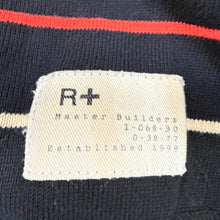 Load image into Gallery viewer, Rocawear Striped 100 Cotton V-Neck Sweater Black Red Gray Large
