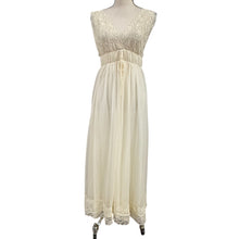 Load image into Gallery viewer, Vintage 1970s Ivory Lace Nylon Bridal Nightgown USA Made Size Small
