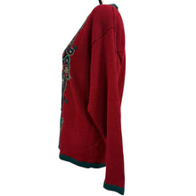 Load image into Gallery viewer, VTG 90s Embroidered Wool Blend Cardigan Size Small
