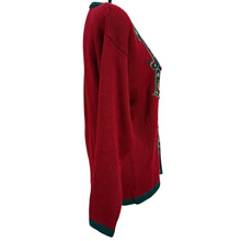 Load image into Gallery viewer, VTG 90s Embroidered Wool Blend Cardigan Size Small
