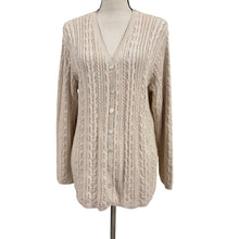Load image into Gallery viewer, Vintage 90s Talbots Cotton Cable Knit Cardigan Size Small

