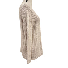 Load image into Gallery viewer, Vintage 90s Talbots Cotton Cable Knit Cardigan Size Small
