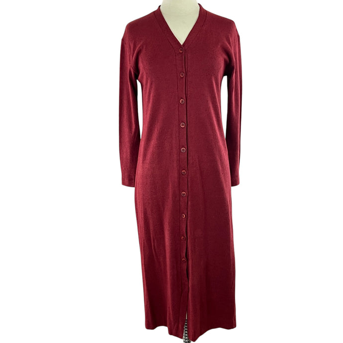 Burgundy Midi Sweater Dress Size Small 