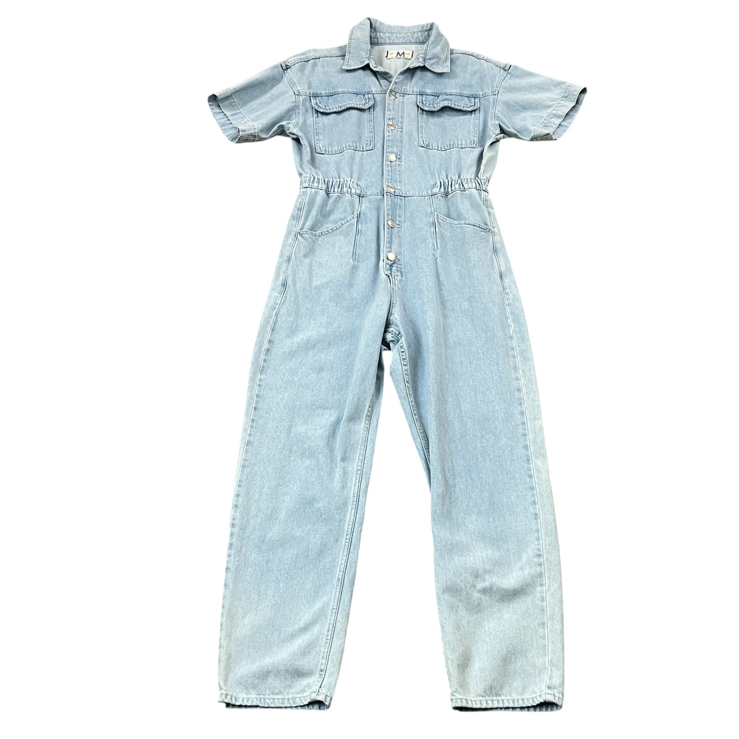 We The Free 100% Cotton Denim Short Sleeve Jumpsuit Size Medium