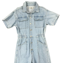 Load image into Gallery viewer, 100% Cotton Denim Short Sleeve Coveralls Size Medium
