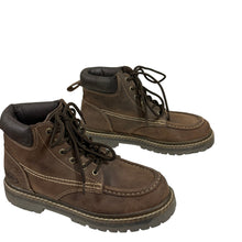 Load image into Gallery viewer, VTG 90s Candie’s Brown Leather Lug Sole Lace-Up Boots Size 8

