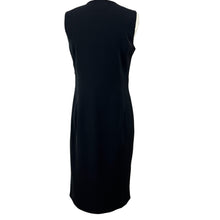 Load image into Gallery viewer, Black V-Neck Sheath Dress Size 8
