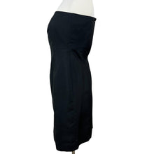 Load image into Gallery viewer, Strapless Black Cotton Stretch Dress Size 4P
