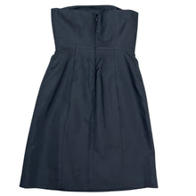 Load image into Gallery viewer, Strapless Black Cotton Stretch Dress Size 4P 
