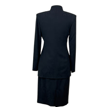 Load image into Gallery viewer, Zanella Black Wool Skirt Suit Size 6
