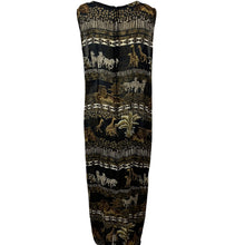 Load image into Gallery viewer, Vintage Sheer Safari Print Maxi Dress XL 
