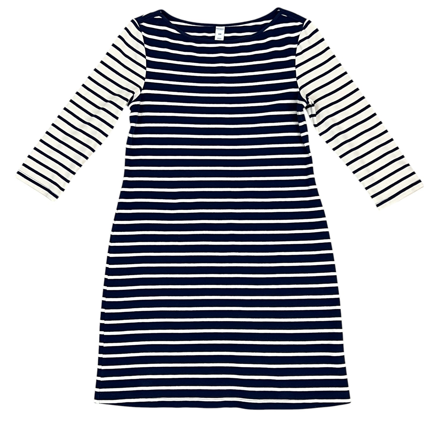 Nautical Stripes Boat Neck Dress Size Small Petite 
