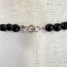 Load image into Gallery viewer, Vintage 925 Black Onyx Graduated Bead Necklace 18"
