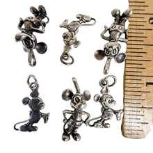 Load image into Gallery viewer, Rare Vintage 1930s Silver Mickey Mouse Charms
