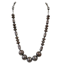 Load image into Gallery viewer, Vintage 800 Silver Graduated Bench Bead Statement Necklace 24"

