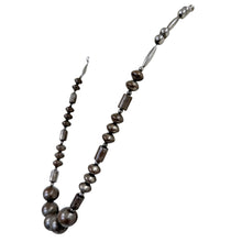 Load image into Gallery viewer, Vintage 800 Silver Graduated Bench Bead Statement Necklace 24"
