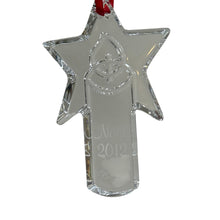 Load image into Gallery viewer, Baccarat Noël 2012 Candlestick &amp; Star Crystal Ornament
