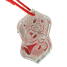 Load image into Gallery viewer, Baccarat Noël 2002 Crystal Pendant Ornament Box &amp; Velvet Pouch
