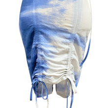 Load image into Gallery viewer, Blue Tie-Dye Ruched Bodycon Dress
