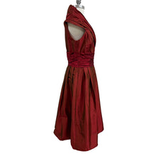 Load image into Gallery viewer, 100% Silk V-Neck Fit-&amp;-Flare Formal Dress Size 10
