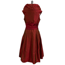 Load image into Gallery viewer, 100% Silk V-Neck Fit-&amp;-Flare Formal Dress Size 10
