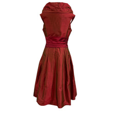 Load image into Gallery viewer, 100% Silk V-Neck Fit-&amp;-Flare Formal Dress Size 10
