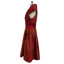 Load image into Gallery viewer, 100% Silk V-Neck Fit-&amp;-Flare Formal Dress Size 10
