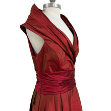 Load image into Gallery viewer, 100% Silk V-Neck Fit-&amp;-Flare Formal Dress Size 10
