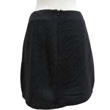 Load image into Gallery viewer, Black Floral Embroidered Boho Mini Skirt Size Medium

