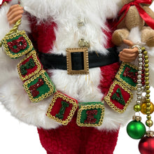 Load image into Gallery viewer, Santa Claus Figurine with Toys &amp; Garland Karen Didion
