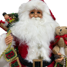 Load image into Gallery viewer, Santa Claus Figurine with Toys &amp; Garland Karen Didion

