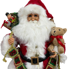 Load image into Gallery viewer, Santa Claus Figurine with Toys &amp; Garland Karen Didion
