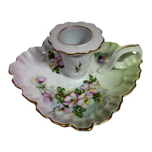 Load image into Gallery viewer, Antique Hand Painted Nippon Porcelain Chamberstick Candle Holder
