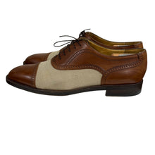 Load image into Gallery viewer, VTG 80s Cole Haan Oxford Shoes Size 12 Brown Leather Canvas
