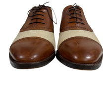 Load image into Gallery viewer, VTG 80s Cole Haan Oxford Shoes Size 12 Brown Leather Canvas
