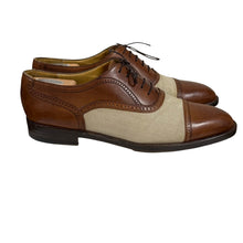 Load image into Gallery viewer, VTG 80s Cole Haan Oxford Shoes Size 12 Brown Leather Canvas
