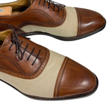 Load image into Gallery viewer, VTG 80s Cole Haan Oxford Shoes Size 12 Brown Leather Canvas

