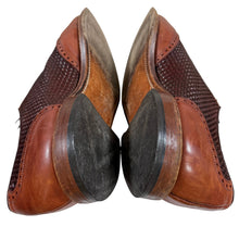 Load image into Gallery viewer, VTG Allen Edmonds Hampstead Brown Woven Leather Wingtip Shoes Size 12 Made in USA
